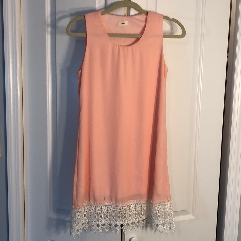 Peach mini-dress